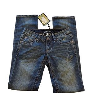 Vintage DO Mid Rise Dark Wash Straight Leg Denim Jeans Size 26